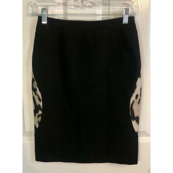 DVF Diane Von Furstenberg Mae Mikado Leopard Print Pencil Skirt Size 0 - Picture 5 of 8